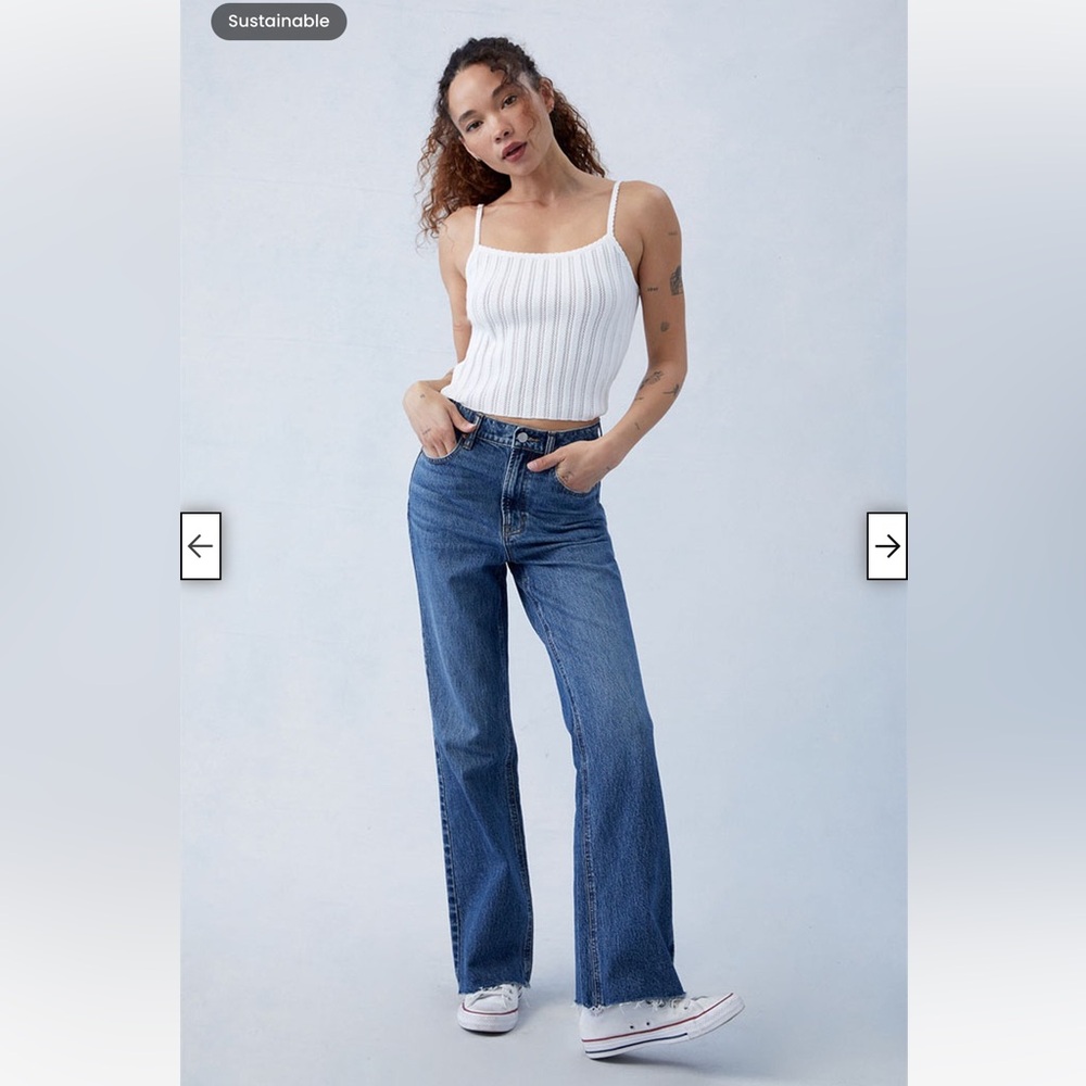 PacSun Jeans high waisted bootcut in Dark Indigo